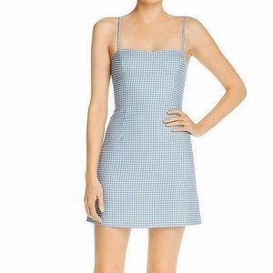 FRENCH CONNECTION PLAID TIE BACK CASUAL DRESS